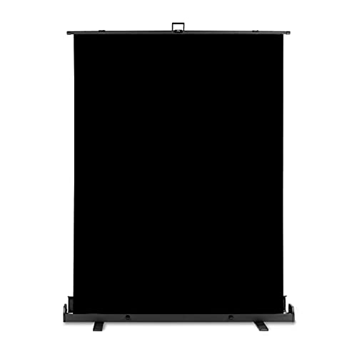 Walimex pro Roll-up Panel Hintergrund schwarz 155 x 200 cm, Fotohintergrund mit Transportbox, Hintergrundsystem für Fotostudio, knitterfreie Fotoleinwand...