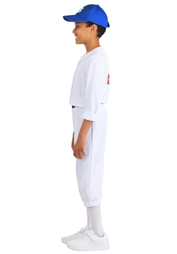 Disfraz clásico de béisbol para niños con camisa, pantalón y gorra miniatura 4