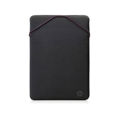 HP Custodia Protettiva Reversibile per Laptop Portatili fino a 15,6 Pollici, Profilo Sottile e Senza Cerniera, Tessuto in Neoprene Disinfettabile e Lavabile in Lavatrice, Colore Grigio/Malva