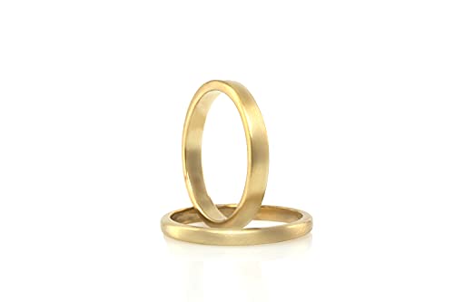 Timeless 14k Gold Custom Ring - Handmade Wedding, Anniversary & Stacking Bands - Classic Polished Engravable Jewelry for Him and Her