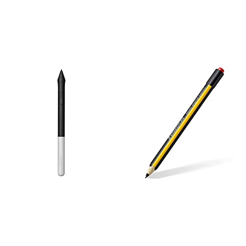Image of Wacom One Pen CP91300B2Z for Wacom One Creative Pen Display & STAEDTLER Noris Digital Jumbo 180J 22. EMR Stylus with Soft Digital Eraser. for Digital Writing, Drawing and Erasing, Yellow-Black