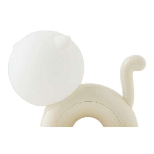 Lámpara de noche de gato linda | Lámpara de mesa para niños | Lámpara de escritorio de silicona, luz de lectura para decoración de habitación, luces de noche recargables para dormitorio, cuarto de