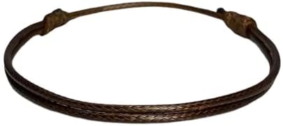 Luck Strings Adjustable Wax Nylon Cord Bracelet for Men Women Adult - Leather imitation string Unisex Waterproof Boy Girl Friendship Gift (Brown, one size)