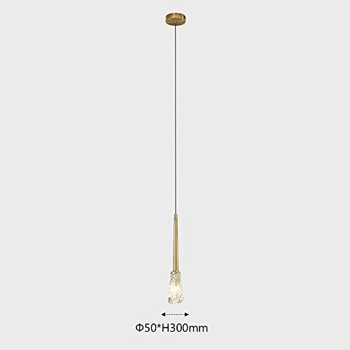 Mini lámpara colgante de cristal con detalles de latón y diseño elegante de suspensión minimalista 5