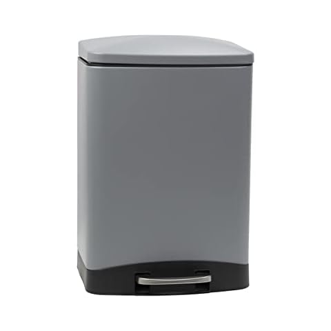 CALITEK 6 Litre Grey Pedal Waste Bin Cover