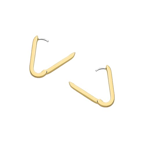gorjana - Parker Huggies 7/8" Drop - 18k Gold Plated - Stylish Paper Clip Design - Surgical Steel Post - High-Shine Finish - Secure Hinge Closure - Daily Earring Wear2