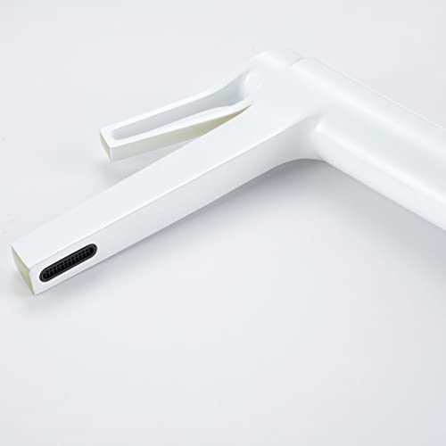 Robinet de lavabo en laiton blanc FIDEMM, le mitigeur haut chic pour salle de bain - 8