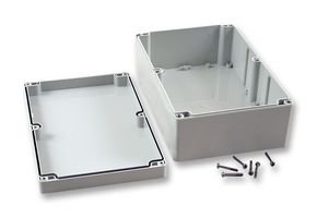 Boîtier ABS étanche gris idéal pour installations électriques de jardin