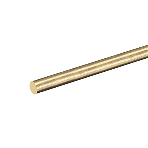 DMiotech 1pz 6mm x 400mm, Ottone Massiccio Tondo Asta, Ottone Asta Tornio Barra Scorte per Fai-da-Te Artigianato