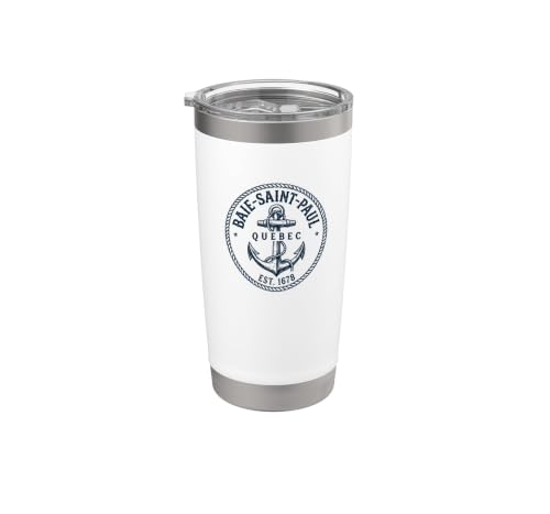 Baie Saint Paul Quebec Nautical Anchor Insulated Tumbler