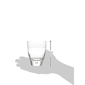 Bormioli rocco luna set of 4 double old fashioned glasses 115 oz clear crystal glassware dishwasher safe made in italy  urban country home decor