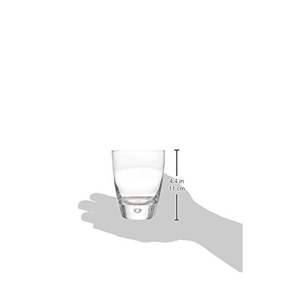 Bormioli rocco luna set of 4 double old fashioned glasses 115 oz clear crystal glassware dishwasher safe made in italy  urban country home decor