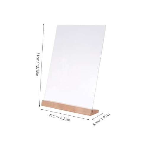 Présentoir de table acrylique PLAFOPE en cristal transparent rigide avec base inclinée stable