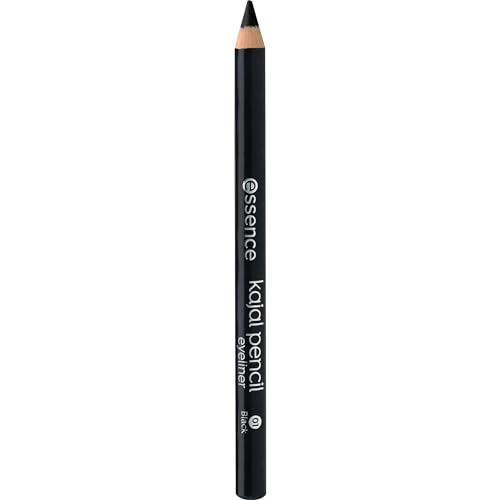 essence kajal pencil 01 Schwarz – Kajalstift mit weicher & anspitzbarer Stiftmine – Augen-Make-up – Vegane Kosmetik ohne Parfum