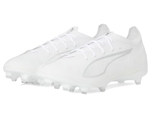 Puma Mens Ultra 5 Pro Firm, Artificial Ground Soccer Cleats, Puma White-Puma White, 10.5, Medium