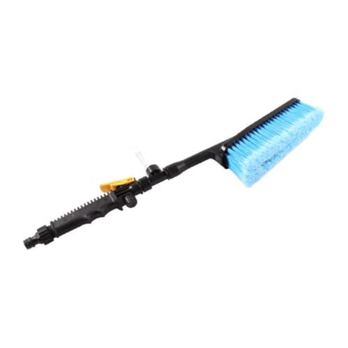 Image of ZUNOXAZ Car Cleaning Brush Auto Washing Brush with Handle and Detachable Design Connects to Hose Soft Pvc and Pp Material with Soap Sprayer for Family Car Washing for Daily Cleaning