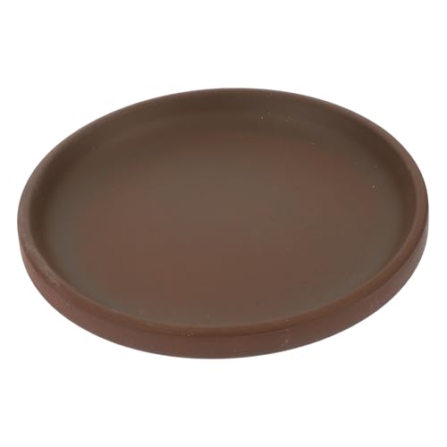 Toddmomy Purple Clay Flower Pot Tray Saucers Plant Flower Pot Drip Tray Round Tray Container Drain Trays Indoor Garden Pot Saucer Large Ceramic Pot Saucer Flowerpot Drip Tray Brown Ceramics
