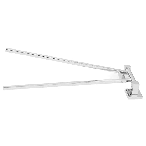 Fafeicy Estante de Toalla de Acero Inoxidable - Barra de Toallas Resistente a la corrosión: Dormitorio, Baño y Armario Plateado (250255 móviles Dos Barras cromadas)