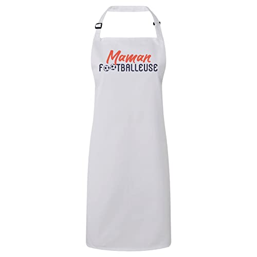 Tablier de cuisine premium pour maman footballeuse en tissu résistant