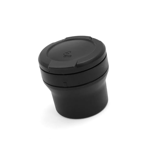 A ABSOPRO 70mm x 75mm Cylinder Ashtray Cigarette Ash Holder Black for Car Item Replacement