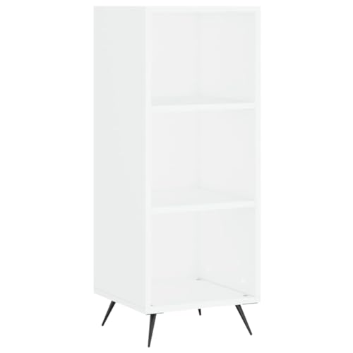 Gecheer Kitchen Cabinet Modern Kitchen Storage Cupboard Bathroom Living Room Kitchen Storage Unit White 34.5x34x180 cm Engineered Wood Type8 - Image 5