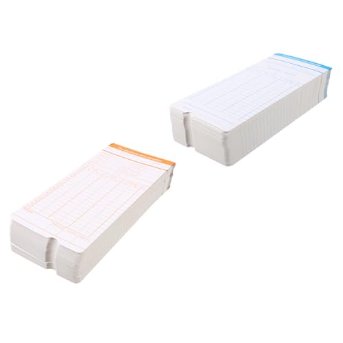 Cartes de présence mensuelles en carton pour pointeuse lot de 200 feuilles