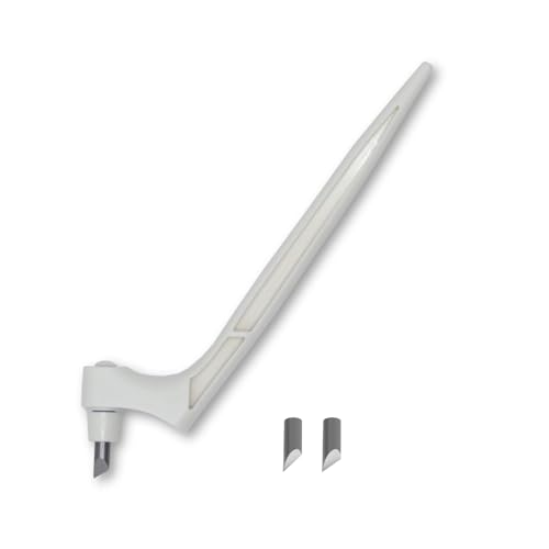 Joyangy Craft Cutting Tools, 360 Degree Rotating Blades Stainless Steel Cutter Pen with 15, 30, 45 Degree Blades for DIY Crafts, Stencils, Scrapbooks-White