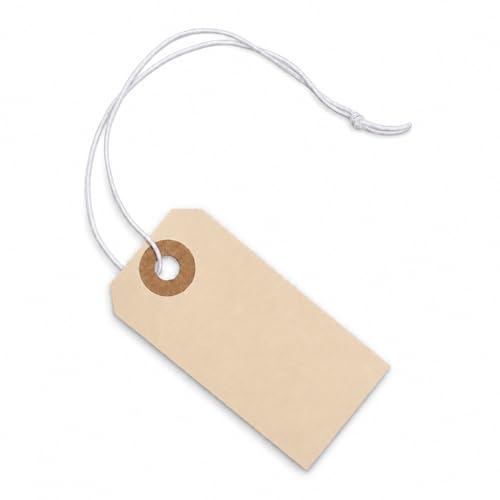 Etiquetas de papel para envíos postales y marcado de cajas con goma elástica, 250 uds