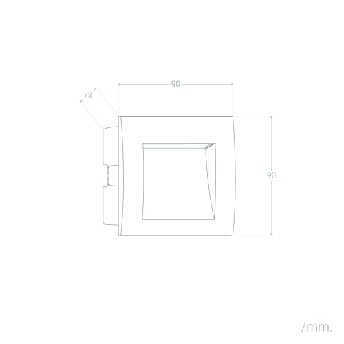 Baliza exterior LED 4W en aluminio Leif con diseño arquitectónico 7