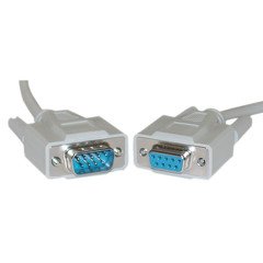 Aish Cable de módem nulo DB9 macho a DB9 hembra UL clasificado 8 conductores 10 pies