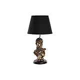 Lámpara de mesa DKD Home Decor Negro Dorado Poliéster Resina Africana (31 x 31 x 58 cm)