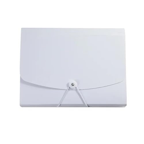 Sac de rangement de documents A4 blanc avec trieur à grande capacité