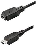 Unbekannt Lot de 2 rallonges USB 2.0 Mini B (USB Mini mâle 5 Broches vers USB Mini B Femelle 5 Broches) 1,2 m