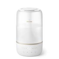 Philips Smart Humidifier, Compact yet Powerful with Sky High Mist, Up to 32h Runtime, 3L Top-Fill Water Reservoir, Aromatherapy, Ultra Quiet, Night Light, for (bed-) rooms up to 41m² (HU1510/04)