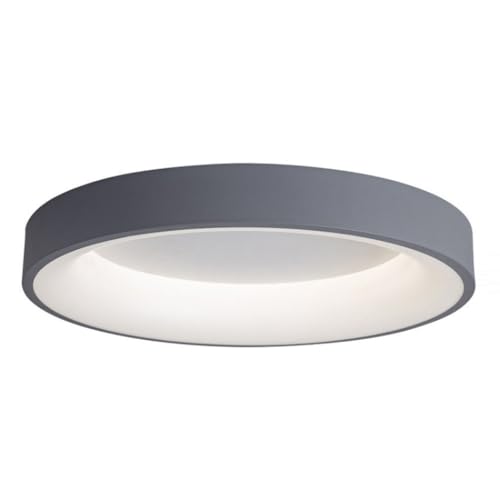 Plafonnier circulaire gris au fini élégant et technologie LED créative