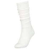 Calvin Klein Socks Women's CKJ Women 1P Slouchy Socks, White, ONE Size