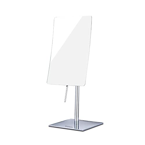 DOWRY 8 Inch 3X Magnified Tabletop Rectangular Adjustable Makeup Mirror,304 Stainless Steel, Gifts for Women Wife Mom Teengirls Mothers Day Polished Chrome (3X) by DOWRY - Used condition - US$22.68