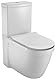 JACOB DELAFON WC Volltoilette mit zwei Ausgängen und Bodenversorgung mit Spülkasten, Sitz, Ellbogen und Anschlüssen Versteckte Schlüsselbuchse RODIN E77773-00