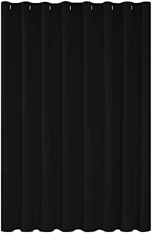 Deconovo Thermal Insulated Curtain Eyelet Blackout Curtain Lining Single Curtain for Door 52"x 54" Navy Blue 1 PANEL