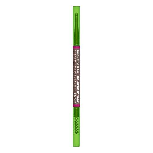 NYX Professional Makeup Lápiz de Cejas de Doble Punta, Cejas Definidas y Rellenas, Fórmula Vegana de Larga Duración, No Transfiere, Blade & Shade, Tono: 03 Cool Ash Brown
