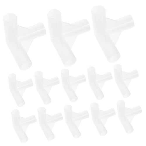 KITANDOVE Tent Pole Connectors 20pcs Tee Teepee Frame Tent Accessories Gazebo Tents Greenhouse Pipe Connectors Canopy Parts Canopy Fittings Connector Pipe Fittings for Tent Plastic White