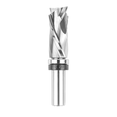 SpeTool Top Bearing Compression Flush Trim Router Bit 1/2" Shank 3/4" Cutting Diamter, Solid Carbide Pattern Flush Router Bit for Wood Trimming