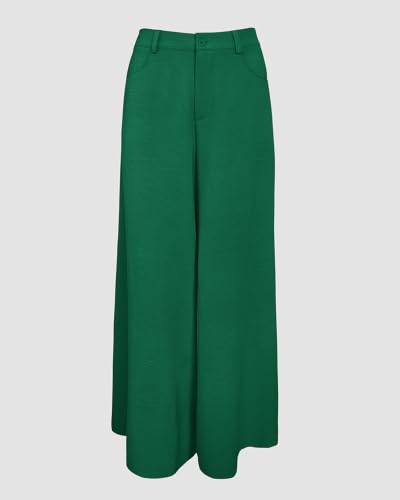 Image of CHICME Women Summer 2 Piece Outfits Off Shoulder Top Flowy Wide Leg Pants Set Vacation Travel Airport Outfits