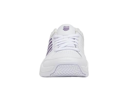 K-Swiss Damen Court Express 2 Tennis Shoe, White/Purple Haze/Neon Lavender, 38 EU