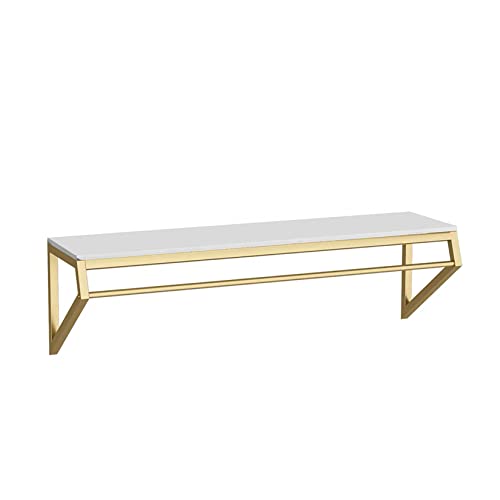 WFDERAN Tringle à vêtements moderne et simple en métal et bois - Support de présentation mural pour vêtements ou serviettes de salle de bain - 99 cm de long Cover
