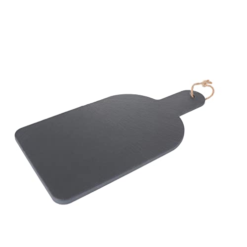 Luxshiny Slate Cheese Board Charcuterie Stone Plates Cheese Platter Cheese Serving Board Sushi Sashimi Tray Steak Plate with Handle for Cheese Meat Appetizer