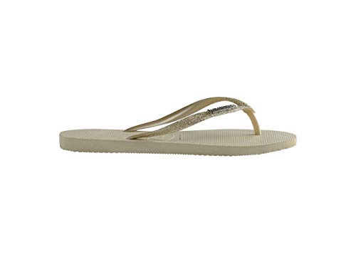 Chinelo Slim Glitter, Havaianas, Meninas, Bege Palha, 23/24