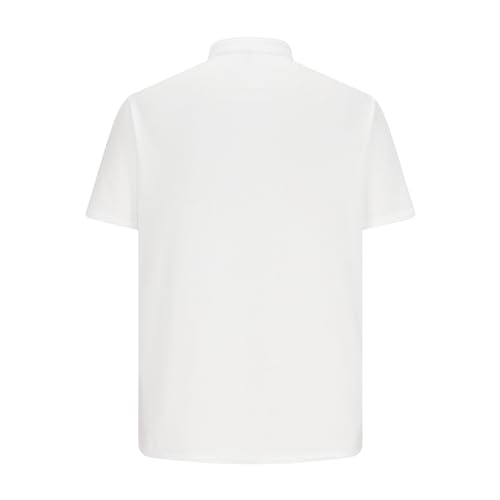 Men's Summer Button Mock Turtleneck T Shirt Solid High Collar Short Sleeve Tops Basic Loose Fit Shirts with Pocket3