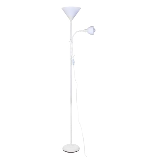 Lámpara de pie con lector Orientable Blanco