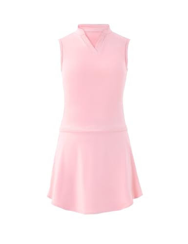 Girls Tennis Outfit Kids Golf Dress Athletic Skirts with Pockets Polo Tank Top Sets